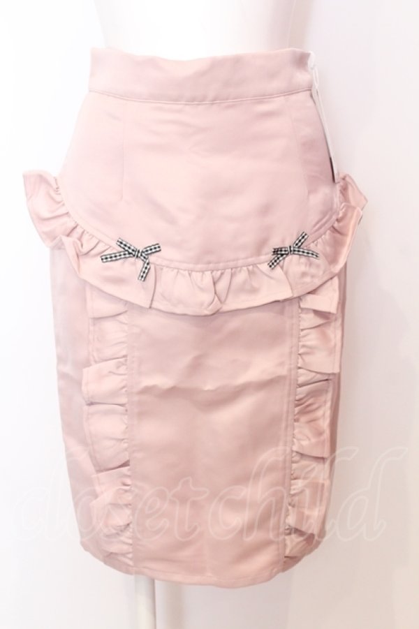 画像1: Honey Cinnamon / フリルタイトスカート F ピンク O-25-07-18-004-LO-SK-OW-ZY (1)