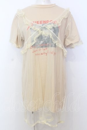 画像: Bubbles / チュールレイヤードTシャツ F アイボリー O-25-07-18-038-CA-TO-OW-OS