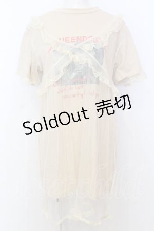 画像: Bubbles / チュールレイヤードTシャツ F アイボリー O-25-07-18-038-CA-TO-OW-ZT508
