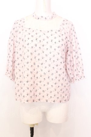 画像: Honey Cinnamon / 花柄ブラウス F ピンク O-25-07-18-040-LO-BL-OW-ZT0829M