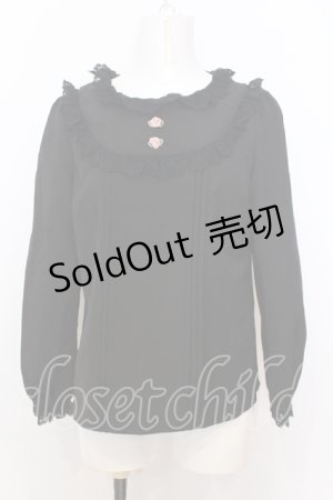 画像: evelyn / プチローズプルブラウス F クロ O-25-07-18-041-LO-BL-OW-OS
