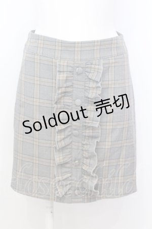 画像: evelyn / フロントフリルスカート F ブルー O-25-07-18-046-LO-SK-OW-OS