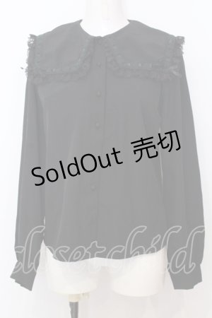 画像: Jamieエーエヌケー / はしごレースセーラーブラウス M クロ O-25-07-18-051-LO-BL-OW-OS