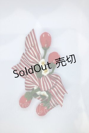 画像: BABY,THE STARS SHINE BRIGHT / Creamy Berry リボンコサージュ  アカ O-25-07-18-1116-BA-AC-IG-OS
