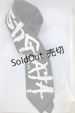 画像: STIGMATA / プリントネクタイ  ブラック O-25-07-18-1125-GO-ZA-IG-OS