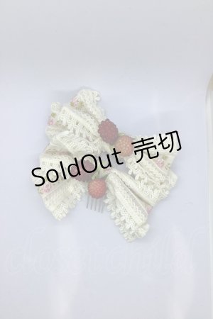 画像: BABY,THE STARS SHINE BRIGHT / モックチェリーリボンコーム  オフ O-25-07-18-1011-BA-AC-IG-OS