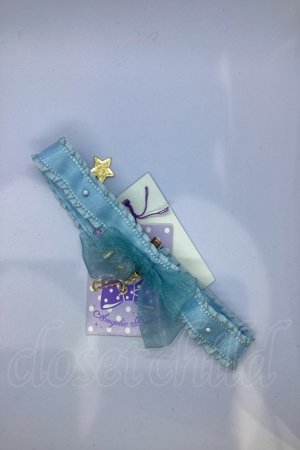 画像: Angelic Pretty / オーガンジークロスチョーカー  サックス O-25-07-18-1015-AP-AC-IG-OS