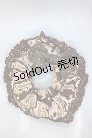 画像: BABY,THE STARS SHINE BRIGHT / くみゃちゃんのシュガシュガアイシングクッキー柄シュシュ  ブラウン O-25-07-18-1053-BA-AC-IG-OS
