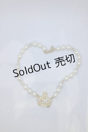 画像: BABY,THE STARS SHINE BRIGHT / 蝶々王冠のパールチョーカー  ゴールド O-25-07-18-1078-BA-AC-IG-OS
