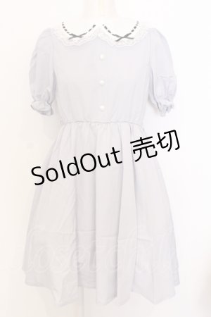 画像: Ank Rouge / はしごレース丸襟ワンピース M グレー O-25-07-18-063-CA-OP-OW-OS