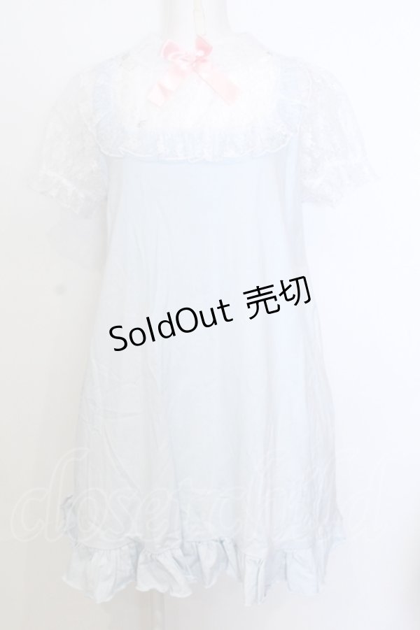 画像1: Nile Perch / ヨークレースカットワンピース  サックス O-25-07-18-067-LO-OP-OW-OS (1)