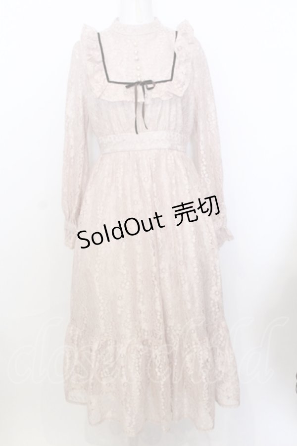 画像1: Ank Rouge / レースロングクラシックワンピース M ベージュ O-25-07-18-072-CA-OP-OW-OS (1)