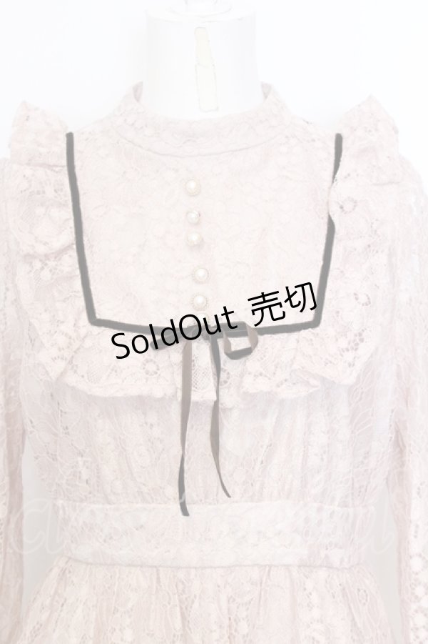 画像2: Ank Rouge / レースロングクラシックワンピース M ベージュ O-25-07-18-072-CA-OP-OW-OS (2)