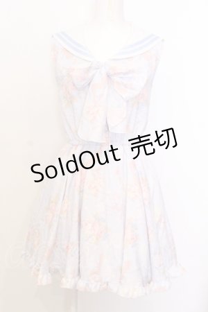 画像: LIZ LISA / マーメイド柄セーラーワンピース  サックス O-25-07-18-075-LO-OP-OW-OS