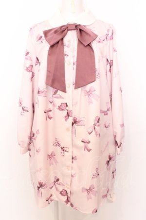 画像: Ank Rouge / Favorite Ribbonシャツワンピース M ピンク O-25-07-18-077-CA-OP-OW-OS