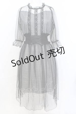 画像: LOLITAその他 / チュールレイヤードワンピース F クロ O-25-07-18-084-LO-OP-OW-OS