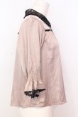 画像2: mon lily / レース配色サテンブラウス L ベージュ×クロ O-25-07-18-009-LO-BL-OW-OS (2)