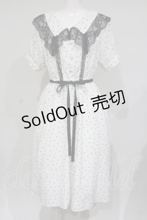 画像: Ank Rouge / ドット襟ワンピース M シロ×クロ O-25-07-18-093-CA-OP-OW-OS