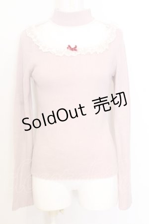 画像: Ank Rouge / チュール切り替えテレコニット M ピンク O-25-07-18-095-CA-TO-OW-OS