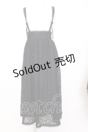 画像: DearMyLoveRose / サスペンダーレースフレアスカート LL クロ O-25-07-18-098-EL-SK-OW-OS