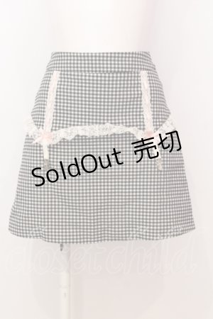 画像: Honey Cinnamon / ガーター付きギンガムスカート  クロ O-25-07-18-011-LO-SK-OW-OS