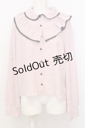 画像: DearMyLove / バイカラー丸襟ワンピース 3L ピンク×クロ O-25-07-18-105-EL-BL-OW-OS