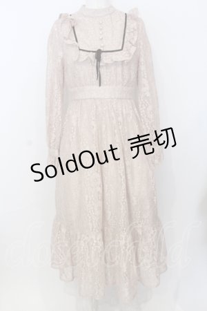 画像: Ank Rouge / レースロングクラシックワンピース M ベージュ O-25-07-18-106-CA-OP-OW-OS