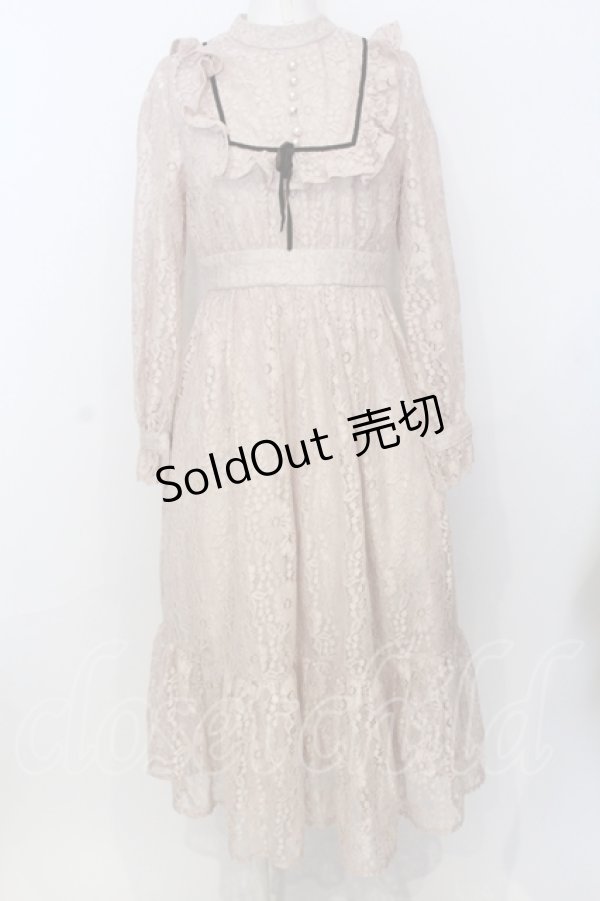 画像1: Ank Rouge / レースロングクラシックワンピース M ベージュ O-25-07-18-106-CA-OP-OW-OS (1)
