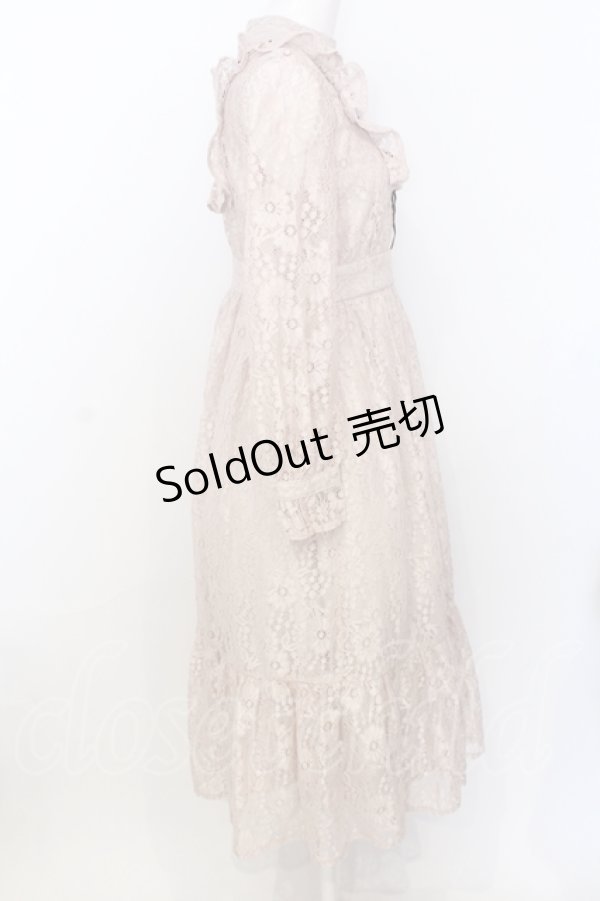画像2: Ank Rouge / レースロングクラシックワンピース M ベージュ O-25-07-18-106-CA-OP-OW-OS (2)