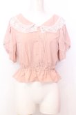画像1: Honey Cinnamon / タックレースブラウス  ピンク O-25-07-18-013-LO-BL-OW-OS (1)