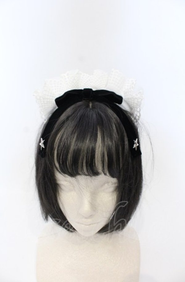 画像2: Angelic Pretty / Holyリボンメイドカチューシャ  シロ×クロ O-25-07-19-048-AP-ZA-IG-ZT487-F001 (2)