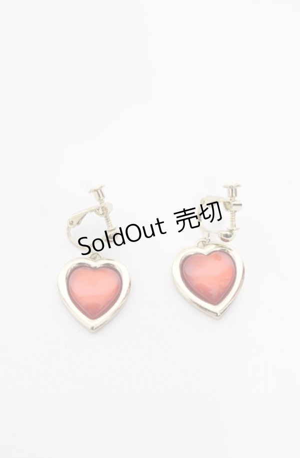 画像1: LOLITAその他 / ハートカボションピアス  ゴールド O-25-07-19-051-LO-AC-OW-ZT169-F001 (1)