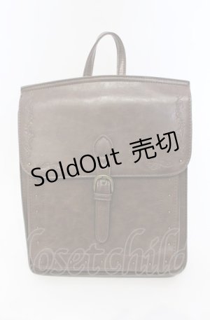 画像: axes femme / 金具使いフラップリュック  ブラウン O-25-07-19-061-AX-BG-OW-ZT-K024