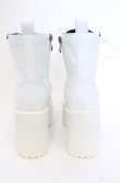 画像5: YOSUKE / 厚底レースアップブーツ L ホワイト O-25-07-19-066-PU-SH-OW-ZT-K005 (5)