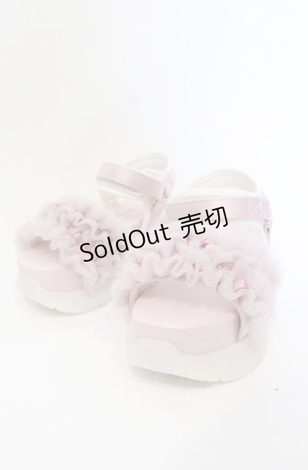 画像1: axes femme POETIQUE / チュールフリルスポサン S ピンク O-25-07-19-067-AX-SH-OW-ZT-K005 (1)