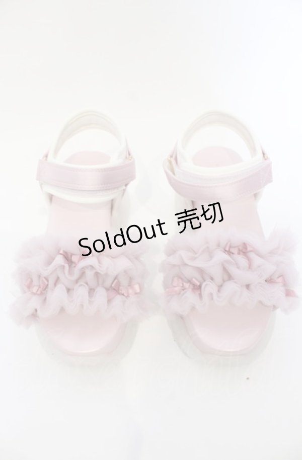 画像2: axes femme POETIQUE / チュールフリルスポサン S ピンク O-25-07-19-067-AX-SH-OW-ZT-K005 (2)
