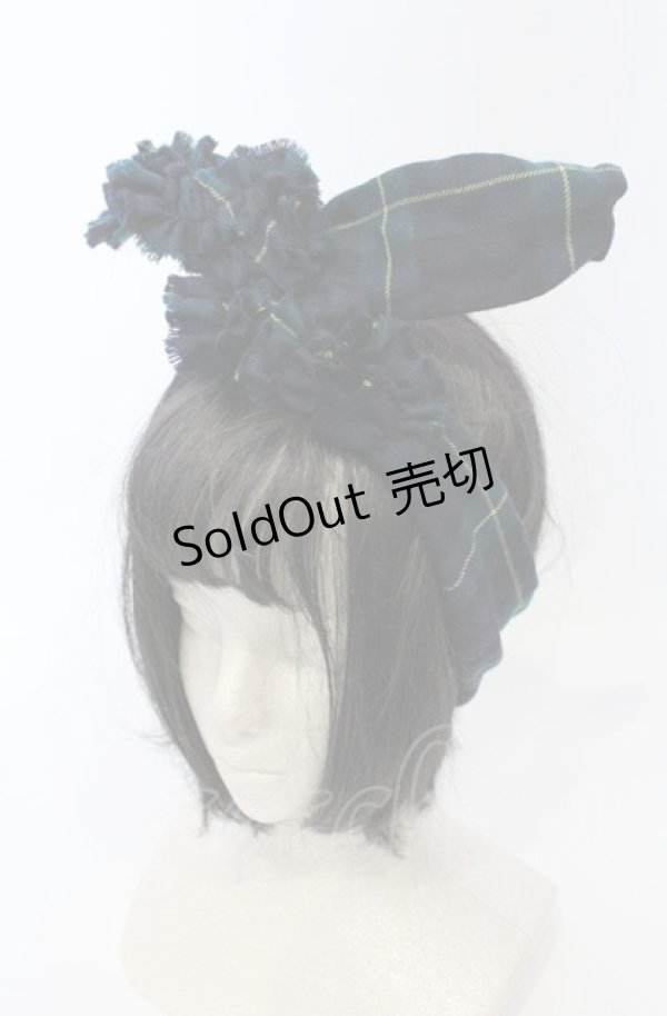 画像1: Jane Marple / チェックワイヤーヘアバンド  グリーン O-25-07-19-068-JM-ZA-IG-ZT271 (1)