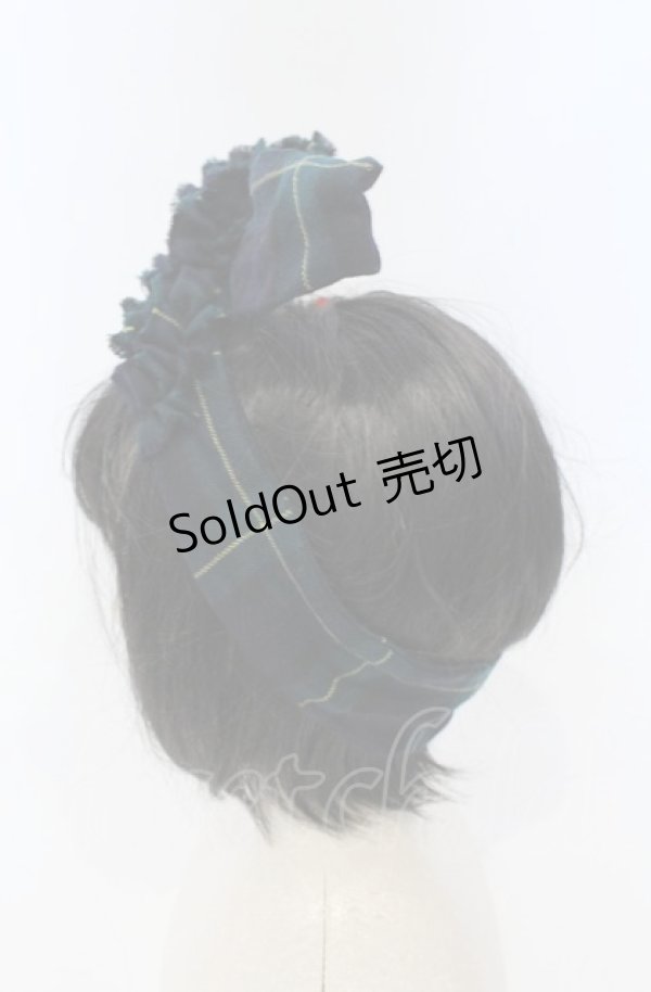 画像2: Jane Marple / チェックワイヤーヘアバンド  グリーン O-25-07-19-068-JM-ZA-IG-ZT271 (2)