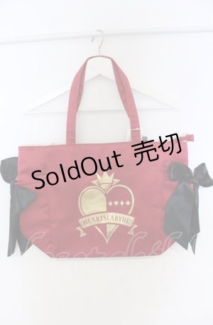 画像: Maison de FLEUR / HEARTSLABYUL/サイドリボントートバッグ  アカ O-25-07-19-070-LO-BG-IG-ZT-K024