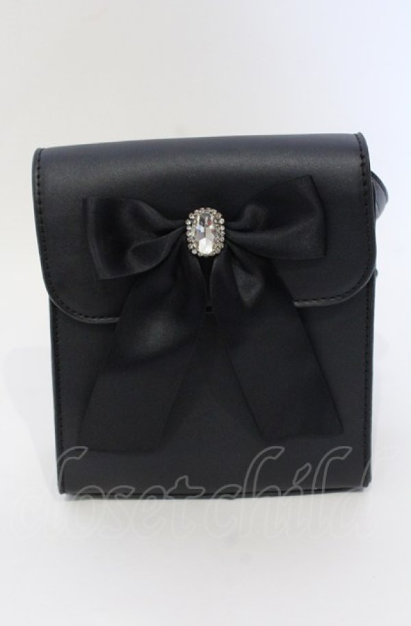 画像1: Ank Rouge / ビジューリボンポシェット  クロ O-25-07-19-073-CA-BG-IG-ZT-K024 (1)