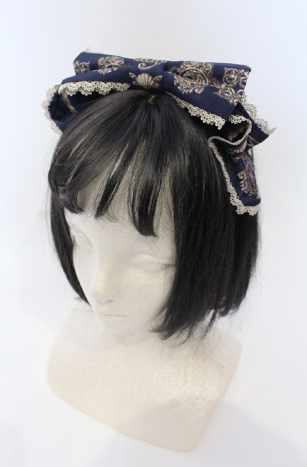 画像1: Krad Lanrete（海外ロリィタ） / Lost in Sea Blue Matching カチューシャ  ネイビー O-25-07-19-009-LO-AC-IG-ZT487-F001 (1)