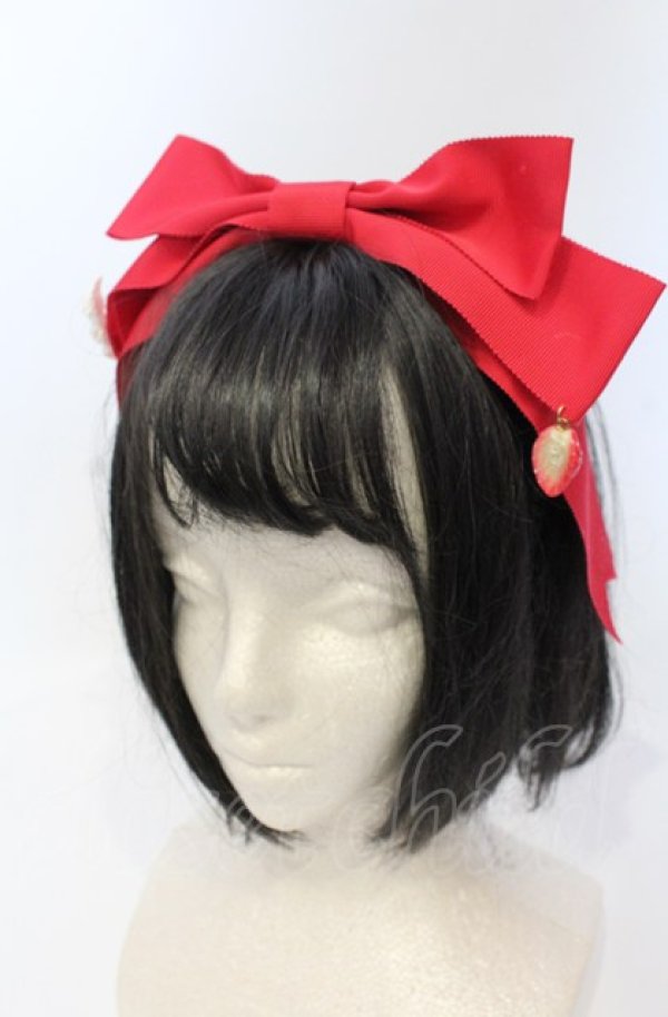 画像1: MERCI MEL / リボンカチューシャ  アカ O-25-07-19-090-LO-AC-IG-OS (1)