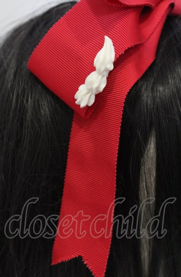 画像3: MERCI MEL / リボンカチューシャ  アカ O-25-07-19-090-LO-AC-IG-OS (3)