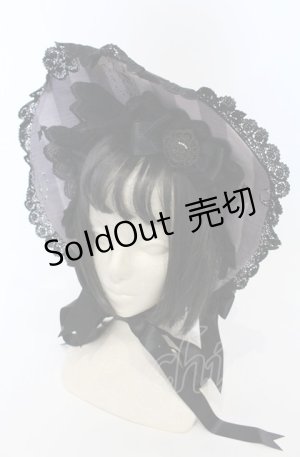 画像: ALICE and the PIRATES / Rosy night’s Masquerade柄ボンネット  パープル O-25-07-19-011-PA-AC-IG-OS