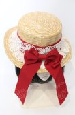 画像3: BABY,THE STARS SHINE BRIGHT / BABYハートマーガレット麦わらハット  ナチュラル×えんじ O-25-07-19-026-BA-AC-IG-ZT-K011 (3)