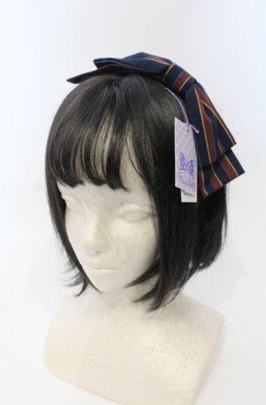画像: Angelic Pretty / Pretty Schoolカチューシャ  ネイビー O-25-07-19-030-AP-AC-IG-OS