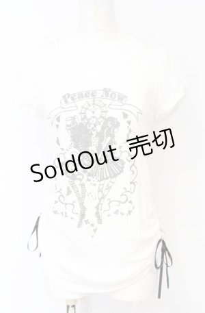 画像: PEACE NOW / ラメプリントドロストカットソー M ホワイト O-25-07-21-041-PU-TO-OW-OS