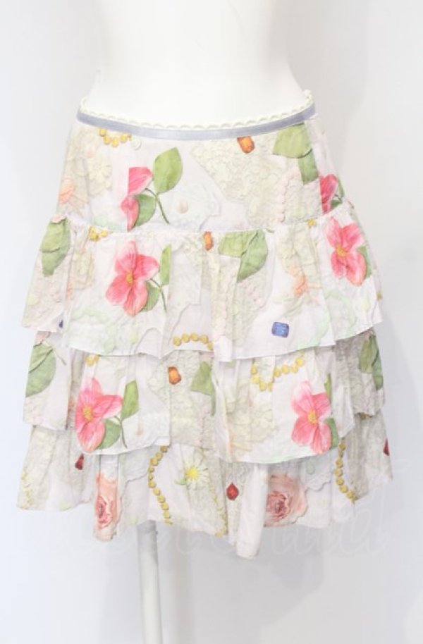 画像1: Emily Temple cute / フルーツボーダースカート  オフ O-25-07-21-053-ET-SK-IG-ZT383 (1)