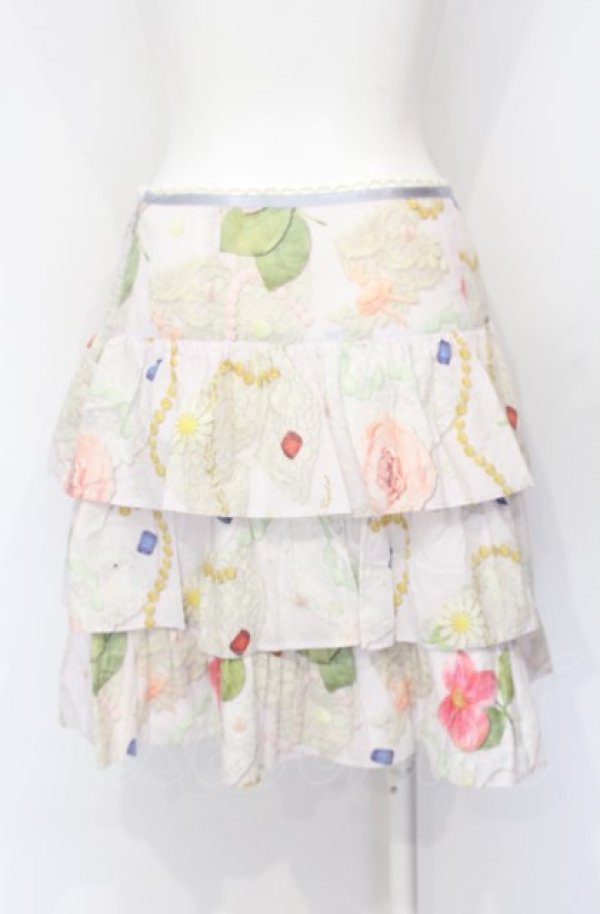 画像2: Emily Temple cute / フルーツボーダースカート  オフ O-25-07-21-053-ET-SK-IG-ZT383 (2)