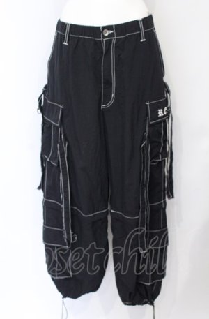 画像: REFLEM / 2WAYワイドナイロンカーゴパンツ F ブラック O-25-07-21-059-PU-PA-OW-OS
